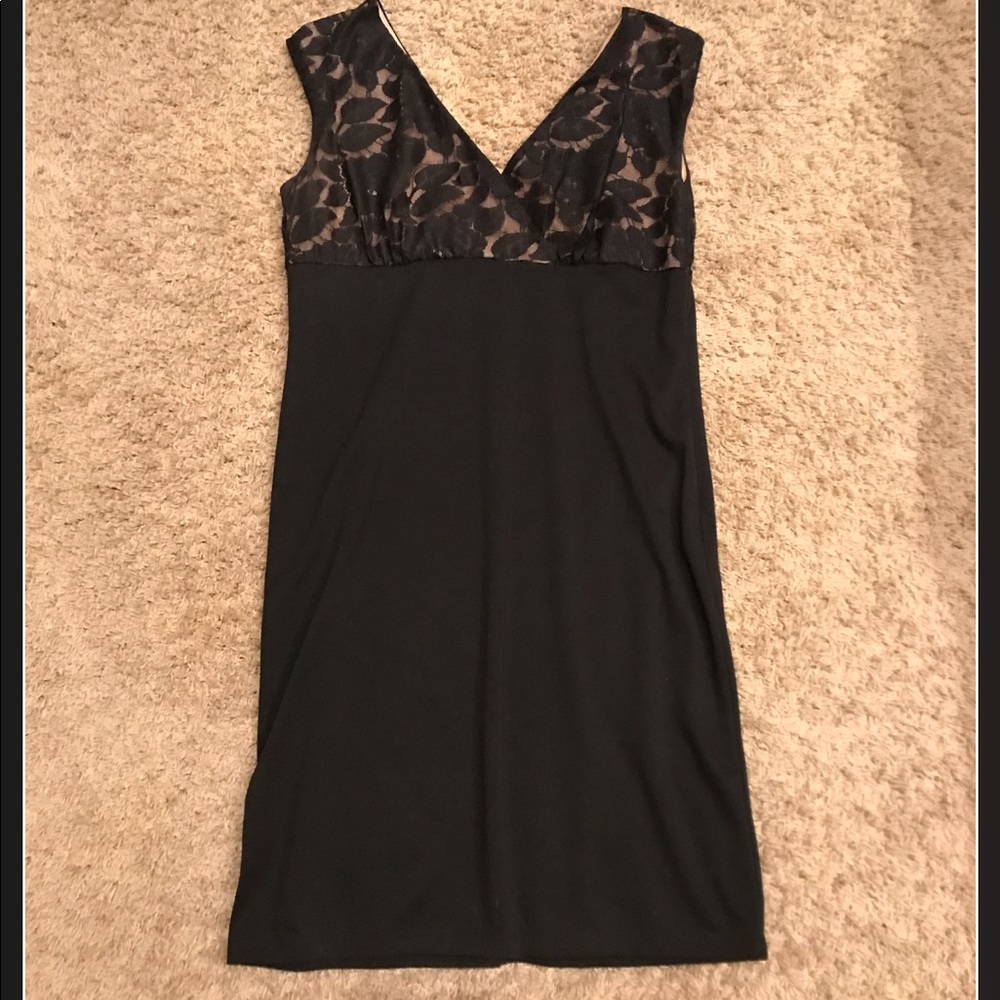 Beautiful black dress with lace overlay